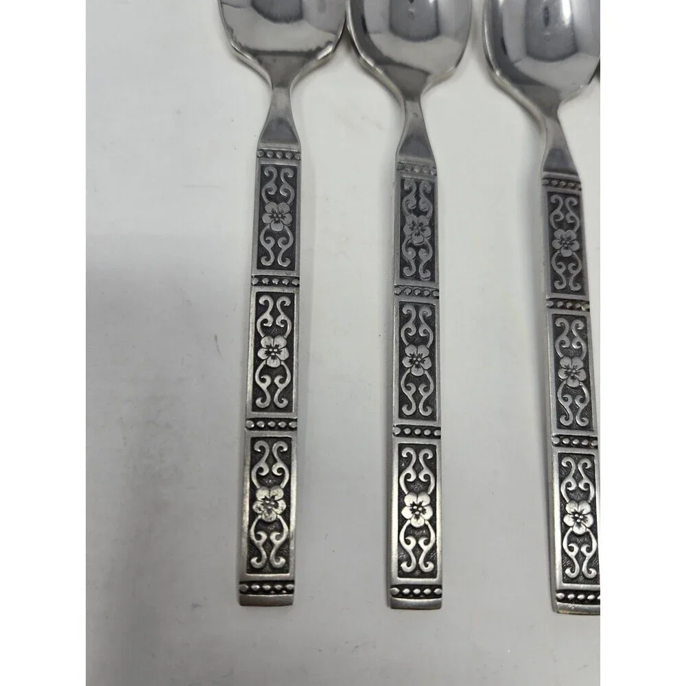 VINTAGE ONEIDA COMMUNITY STAINLESS FLATWARE SET OF 4 GRAPEFRIUT SPOONS ISABELLA